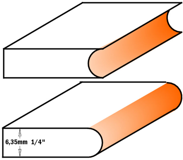 CMT 855.701.11 Flute & Bead Set 1/2-Inch Shank Carbide-Tipped