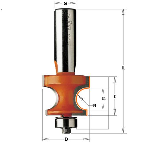 CMT 861.064.11 Corner Beading Bit 1/4-Inch Shank 1/4-Inch Radius