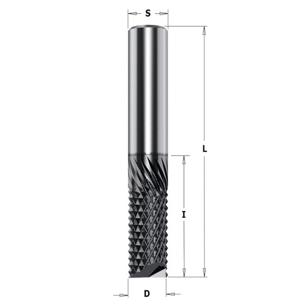 CMT 151.064.25E Fiberglass & Composite D=1/4 inchx1" x 2-1/2 inch RH (End Mill)