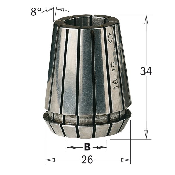 CMT 184.127.25 Precision Collet ER25 D=1/2 inch
