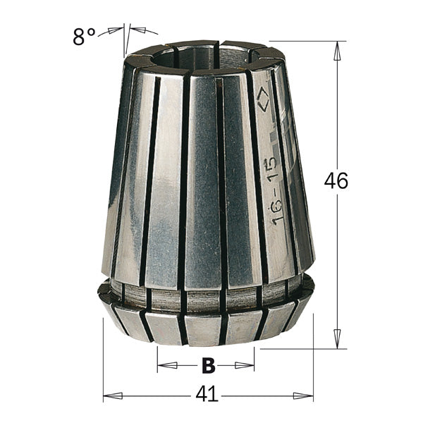 CMT 184.064.00 Precision Collet ER40 D1/4 inch