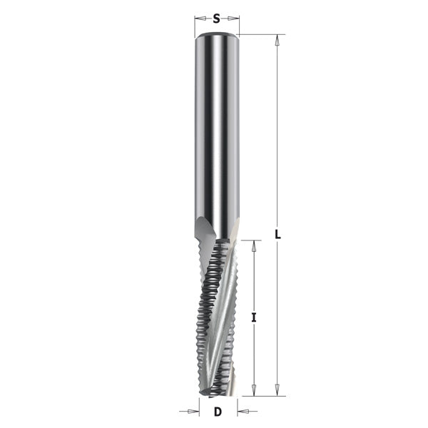 CMT 195.506.11 Solid Carbide 3-Edge Spiral Spiral Bit with Chipbreaker 1/2-Inch Diameter