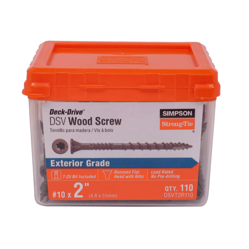 Simpson DSVT2 #10 X 2" Deck-Drive DSV Wood Screw, Tan, T25