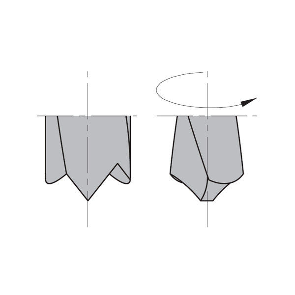 CMT 314.040.21 Dowel Drill for Through Holes with 5/32-Inch Diameter with 10 by 20mm Shank and Right-Hand Rotation