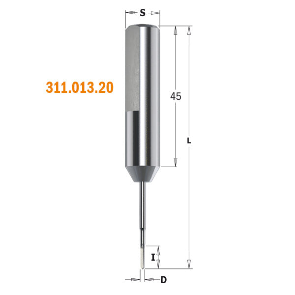 CMT 311.013.20 1.3 x 8 x 70mm Right-Hand Dowel Drill