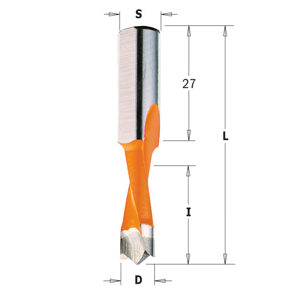 CMT 310.050.41 5 x 27 x 57.5mm Right-Hand Dowel Drill