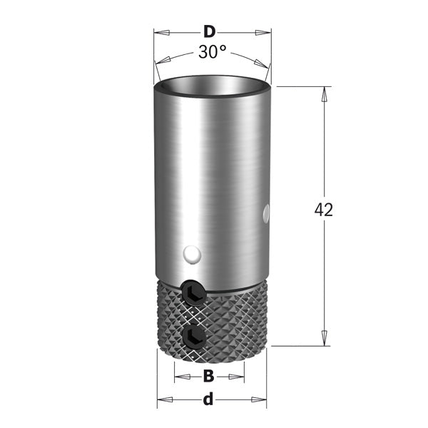 CMT 360.101.00 Drill Adaptor for Vitap 10mm (25/64-Inch) Shank 18mm (23/32-Inch) Diameter Right and Left Hand Rotation