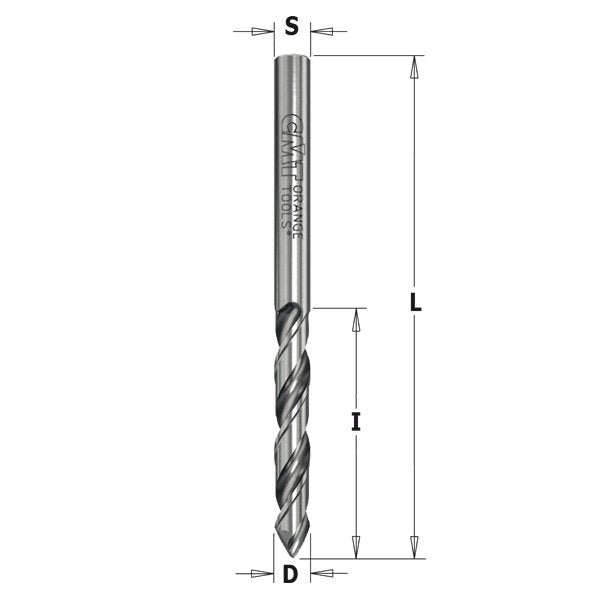 CMT 812.611.11 Straight Bit 1/2-Inch Shank 11.1mm Diameter
