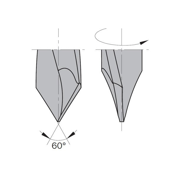 CMT 836.950.11 Chamfer Router Bit 1/2" Shank, 2-9/16" Cutting Diameter, 1" Cutting Length, 45 Degree Cutting Angle