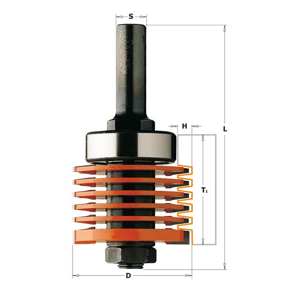 CMT 800.606.11 Professional Finger Joint Bit 1/2-Inch Shank 1-7/8-Inch Diameter Carbide-Tipped