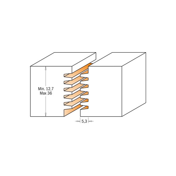 CMT 800.606.11 Professional Finger Joint Bit 1/2-Inch Shank 1-7/8-Inch Diameter Carbide-Tipped