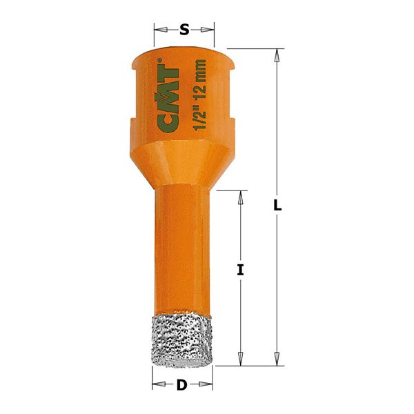 CMT 552-708 Diamond Hole Saw S=5/8-11unc D=5/16 x 3/8 x 2-3/8inch RH