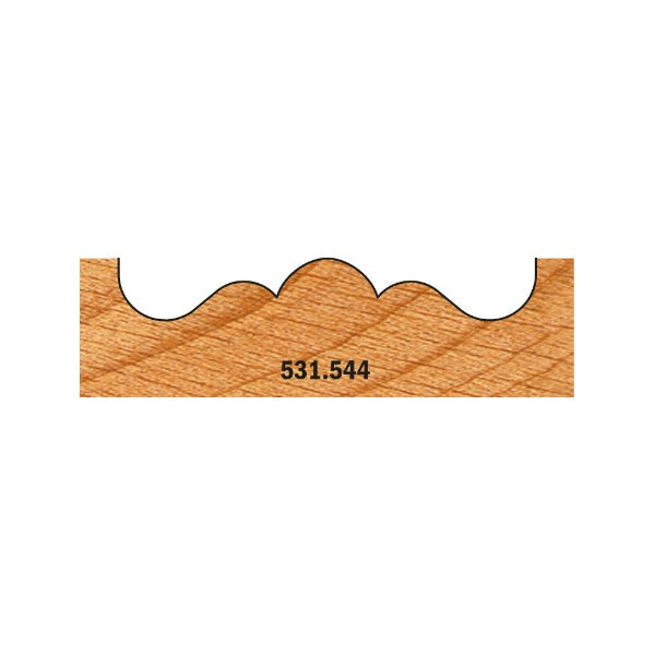 CMT 531.544 Rosette Cutter, 2-1/8-Inch Diameter x 2-27/32-Inch Length, 3/8-Inch Shank