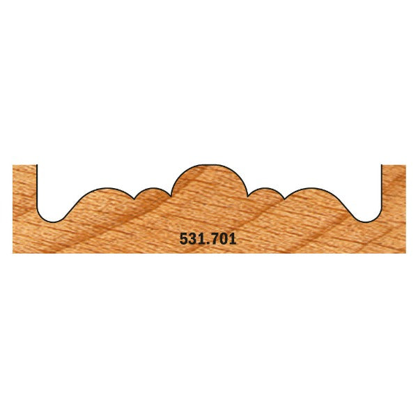 CMT 531.701 Rosette Cutter, 2-3/4-Inch Diameter x 3-1/64-Inch Length, 3/8-Inch Shank