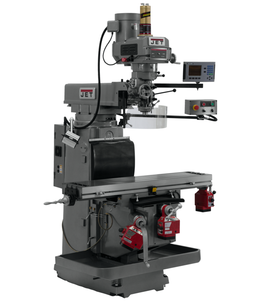 JET JTM-1254RVS with ACU-RITE 203 3X (K) DRO, X,Y&Z Powerfeeds & Air Power Drawbar - 698119