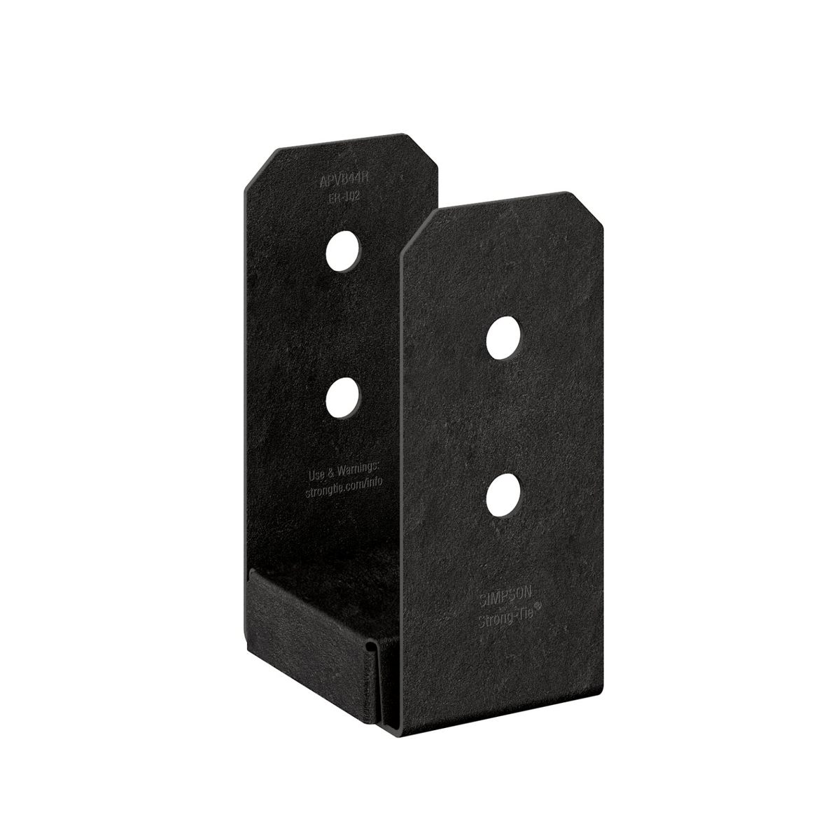 Simpson Strong-Tie APVB44R Avant Rough Cut 4x4 Ornamental Post Base - Black Powder Coat