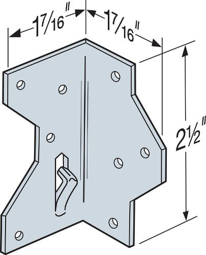 Simpson A34Z 1-7/16 x 2-1/2 Framing Angle - ZMAX Finish
