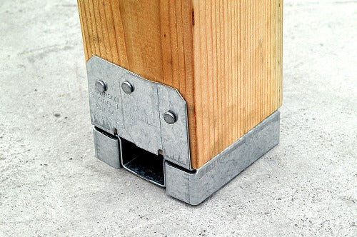 ABA Adjustable Post Base installed