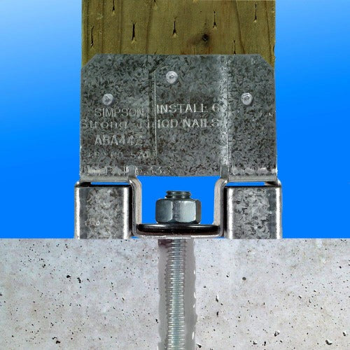 ABA Adjustable Post Base installed