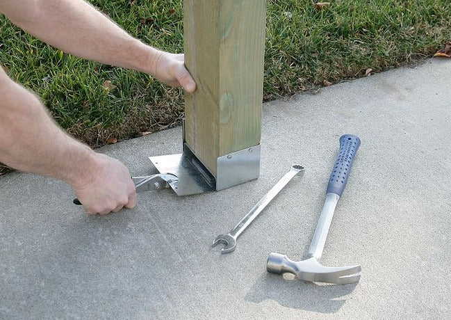 Simpson Rough 4 x 6 Adjustable Post Base with Wind Uplift, ZMAX ABW46RZ