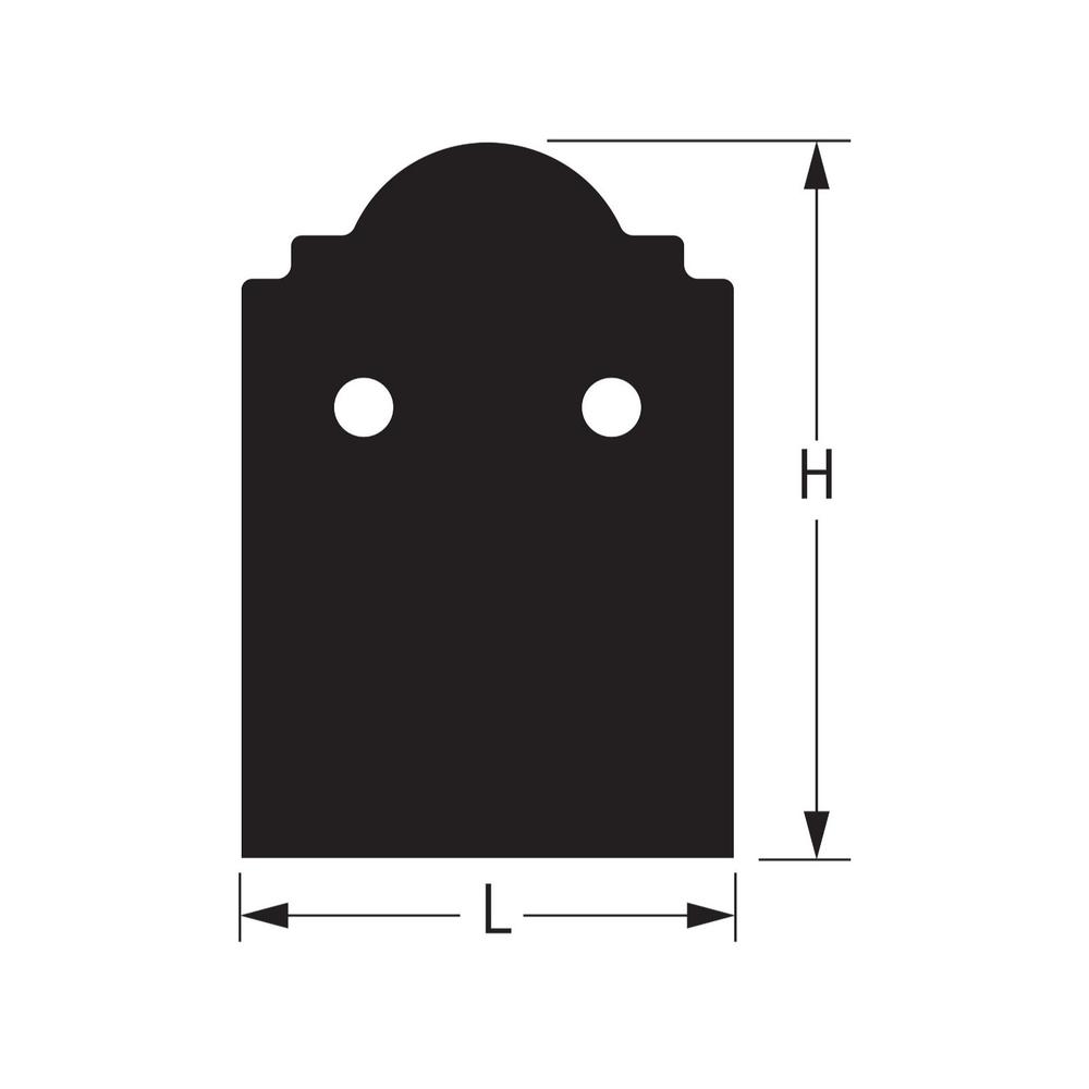 Simpson Strong-Tie APB66DSP 6x6 Decorative Post Base Side Plate - Black Powder Coated (2 per Pack)