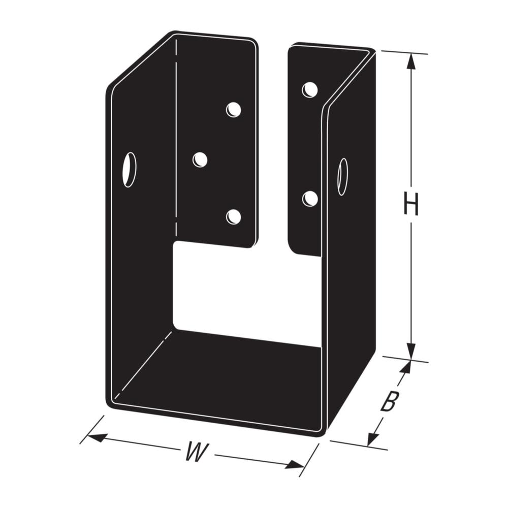 Simpson Strong-Tie APHH46 Outdoor Accents 4-inch by 6-inch Concealed-Flange Heavy Joist Hanger, Steel, 3.75"