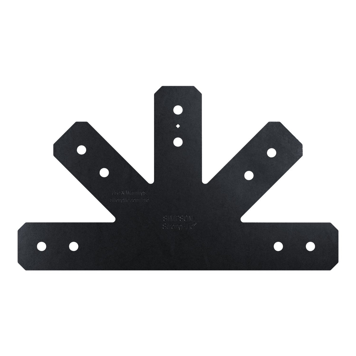 Simpson Strong-Tie APVGP1212-4 Avant Decorative Gable Plate- Black Powder Coat