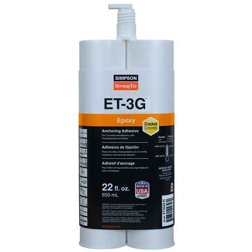 Simpson ET3G22-N (ET-HP22-N) Epoxy Adhesive w/Nozzle & extension