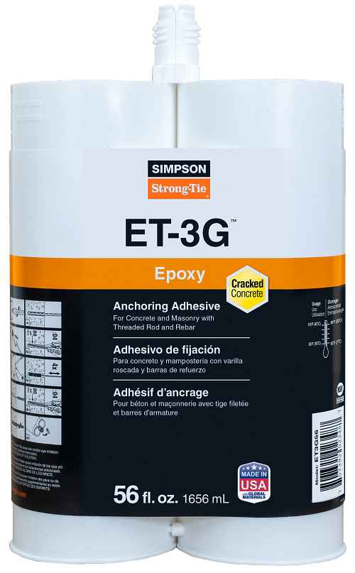 Simpson ET3G56 Epoxy Anchor Adhesives 56 Oz side-by-side cartridge
