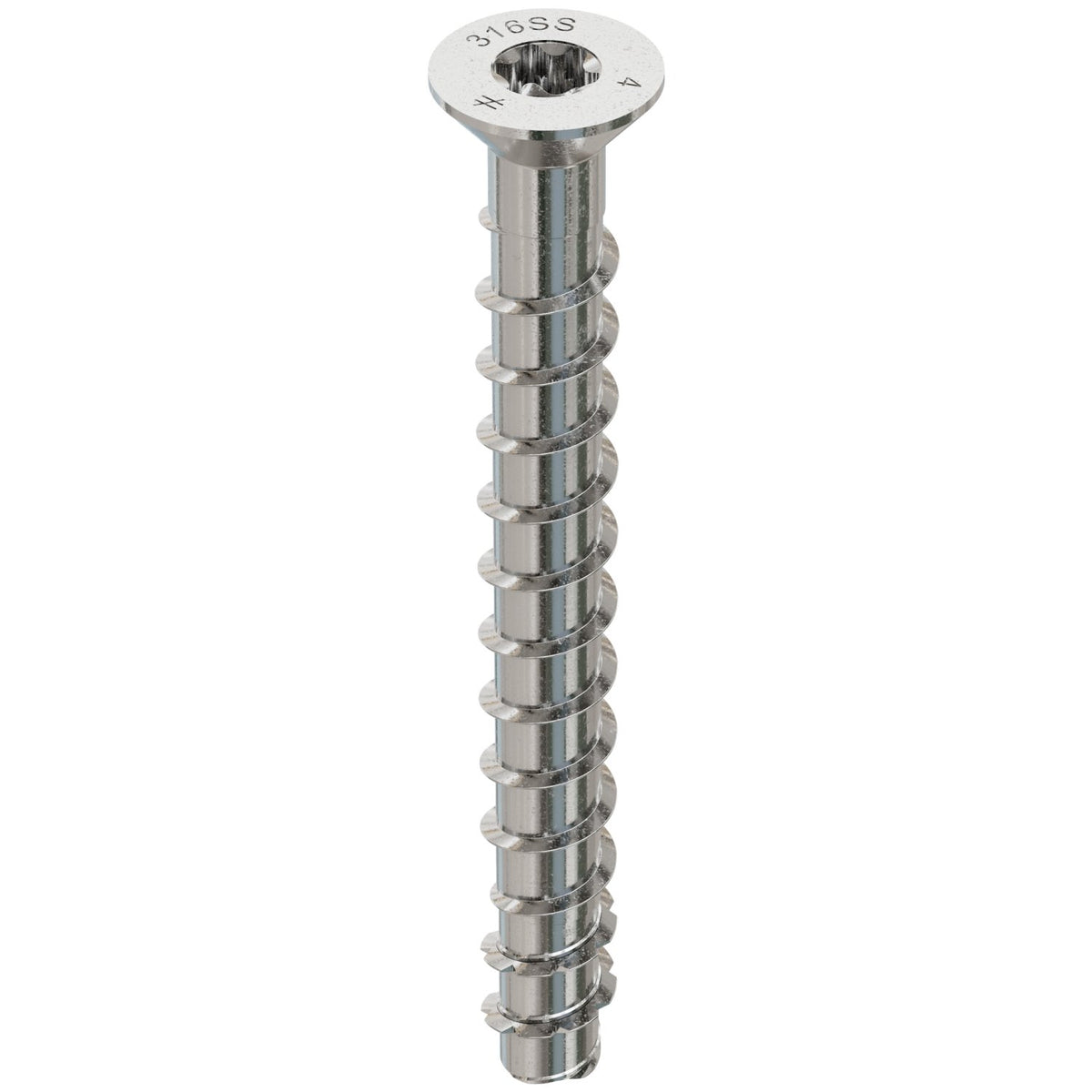 Simpson Strong-Tie THD37400CS6SS 3/8" x 4" Titen HD Heavy-Duty Screw Anchor Countersunk Head, Stainless Steel