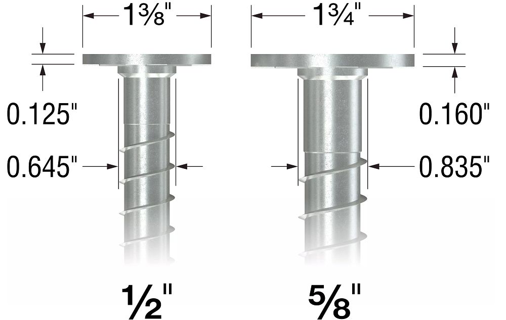 1/2" x 5" Titen HD Mech Galvanized Washer-Head Heavy-Duty Screw Anchor