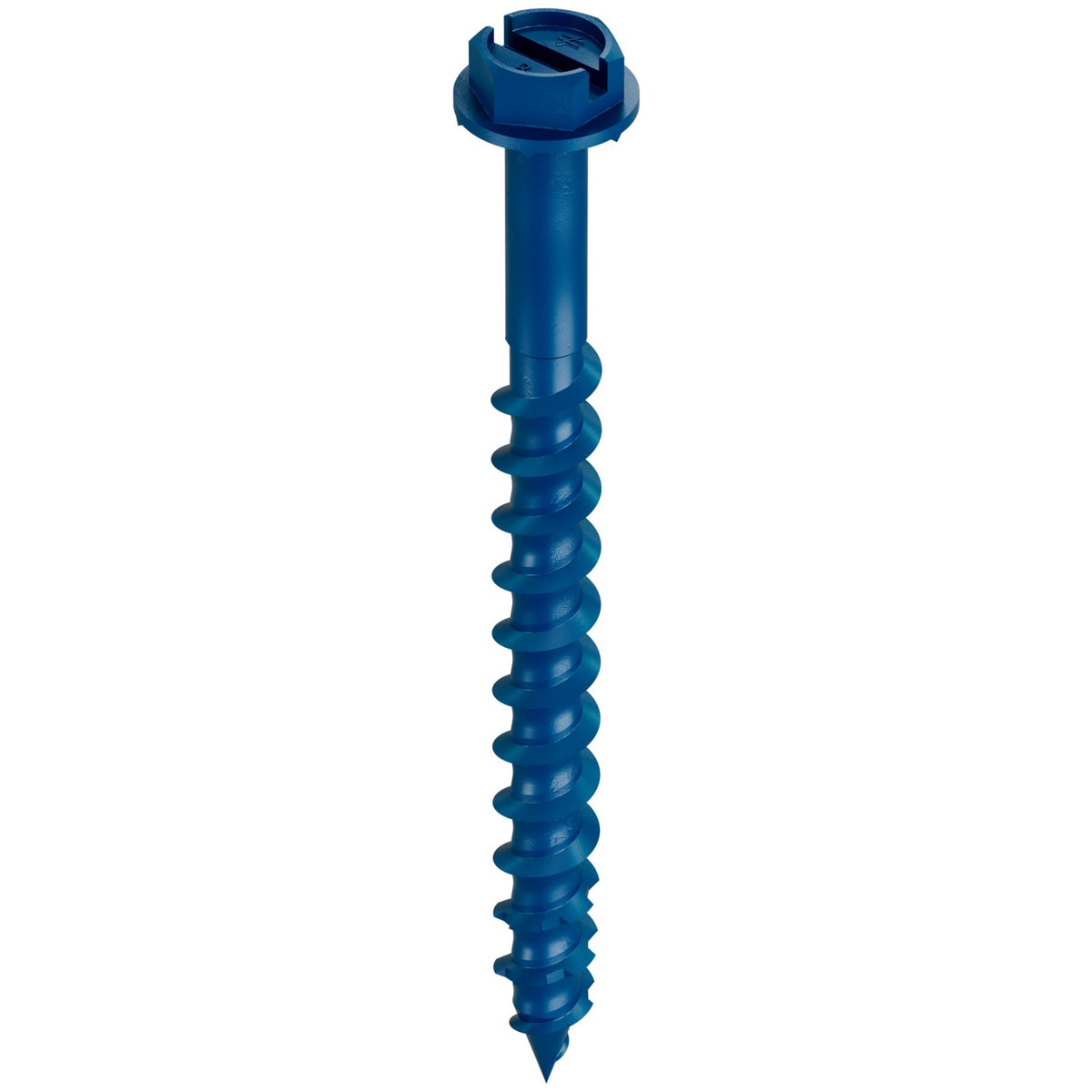 Simpson 3/16" x 2-1/4" Titen Turbo Hex-Head Screw Anchor, Blue TNT18214H