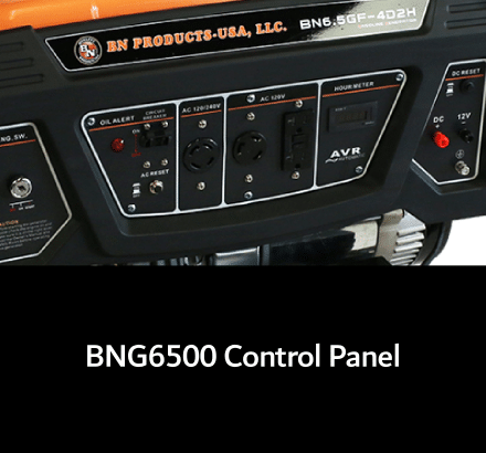 BN Portable Job-Site Generators BNG6500 6500W rated power