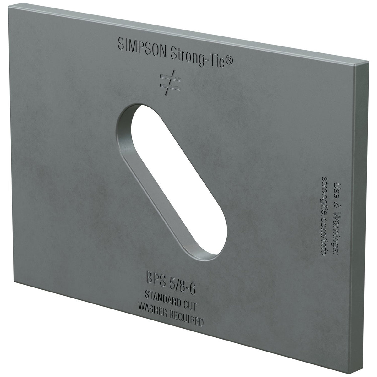 BPS 5/8-6HDG Flat Bearing Plate Slotted, 5/8" Hole 4-1/2" x 3" Hot Dip Galvanized