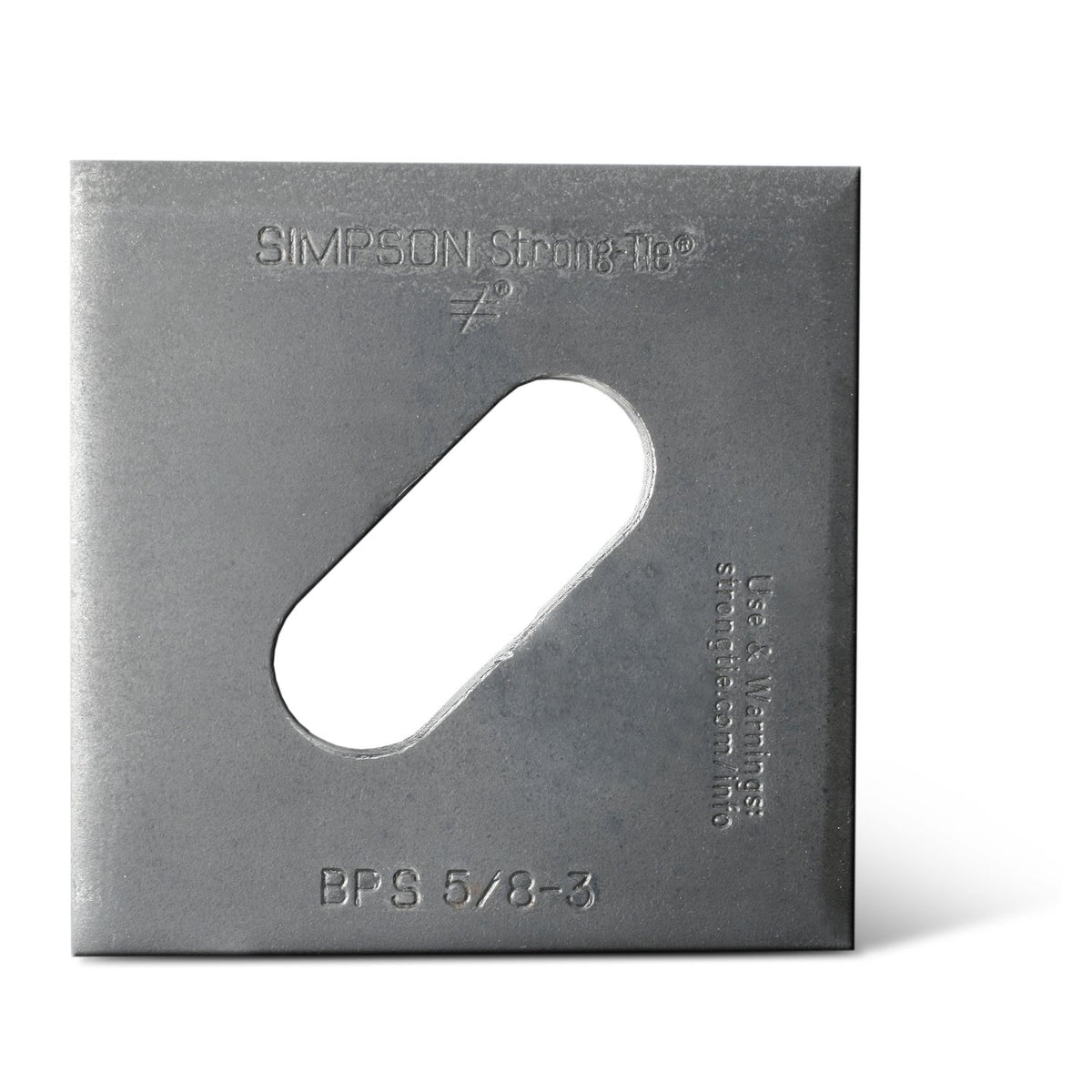 BPS 5/8-3 Flat Bearing Plate Slotted, 5/8" Hole, 3" x 3" Uncoated