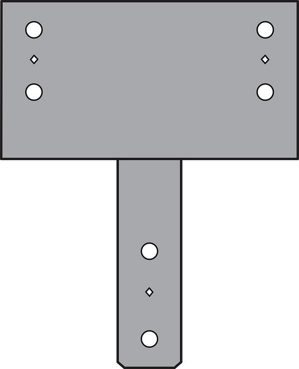 Simpson 5-1/8" Beam, 6X Post Rotated Straps Column Cap CC5 1/4-6ROT