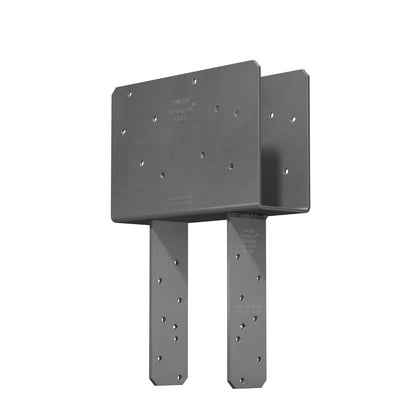 Simpson 3-1/8" Beam x 6" Post Column Cap w/SDS Screws, Gray Paint, CCQ3-6SDS2.5