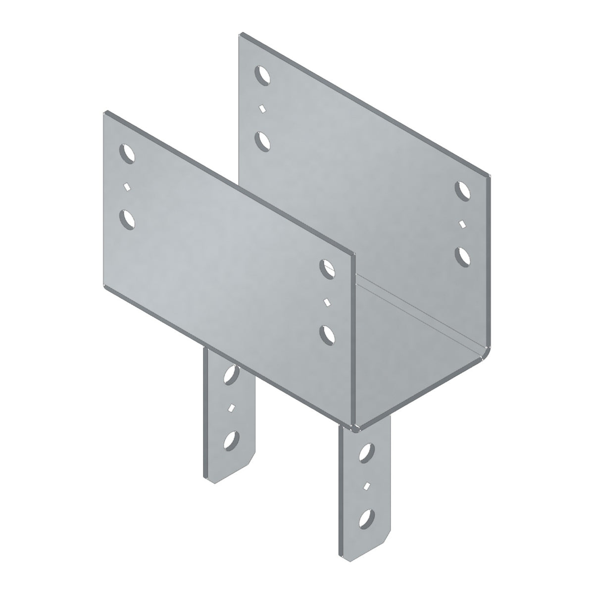 Simpson CC77 Column Cap for 6-3/4 in. Beam and 6-3/4 in. Post 3-Ga Steel Gray Paint