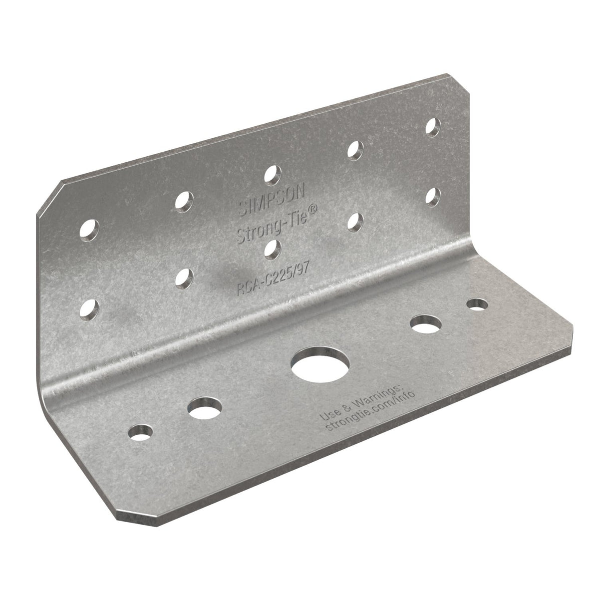 Simpson RCA-C225/97-R55 2 x 2 x 5 12-Gauge Rigid Connector Angle for Concrete 