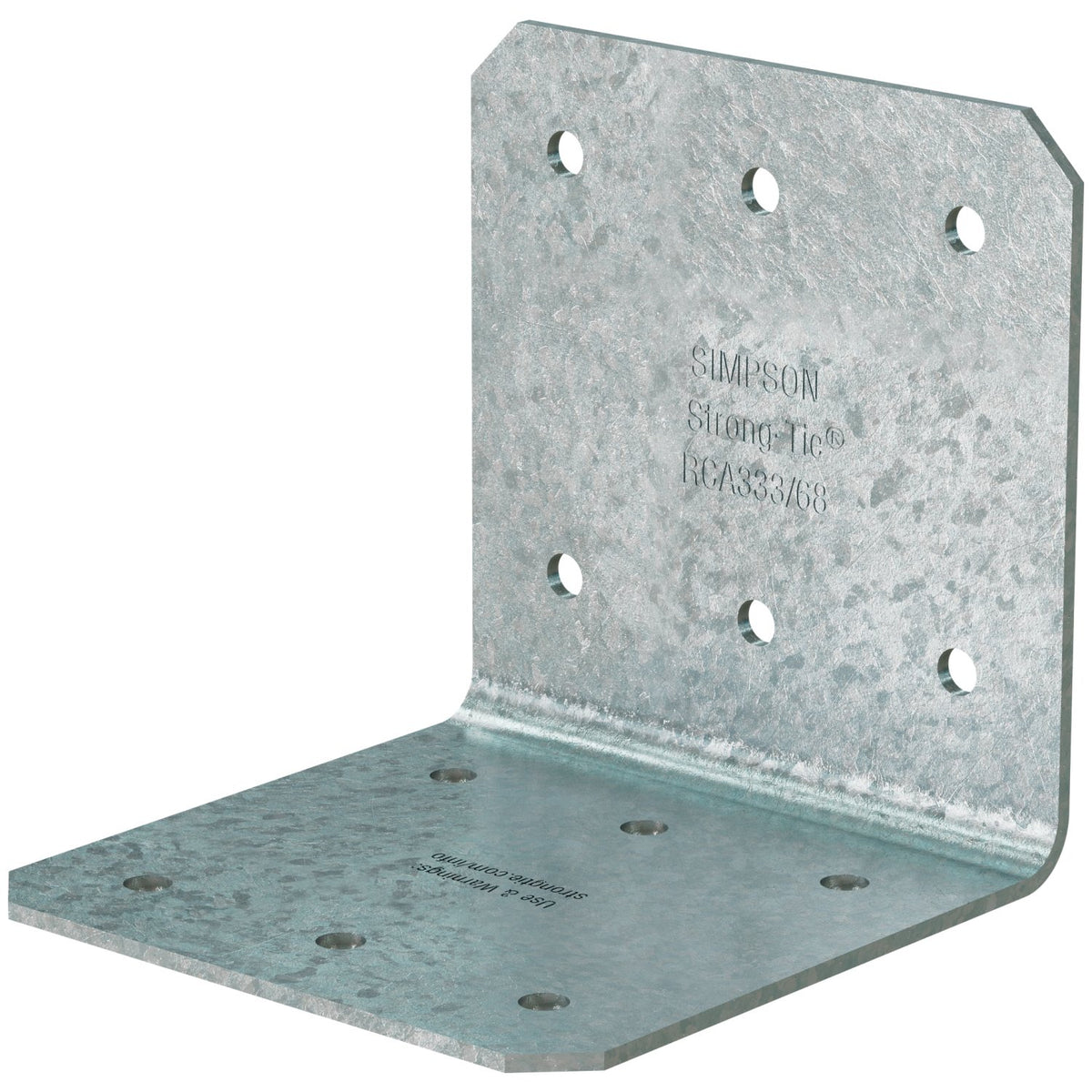 Simpson RCA333/68-R85 3 x 3 x 3 14-Gauge Galvanized Rigid Connector Angle