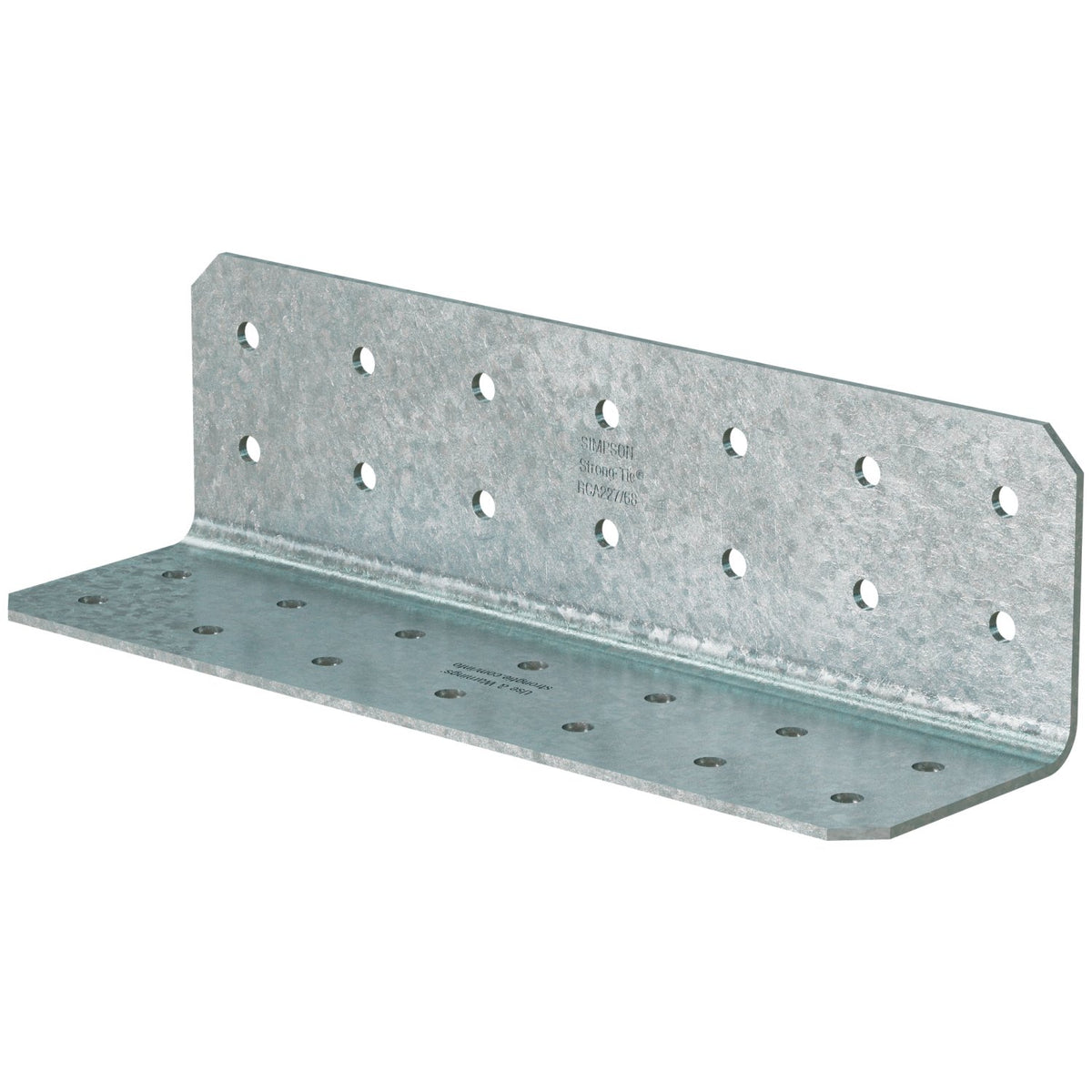 Simpson RCA227/68-R55 2 x 2 x 7 14-Gauge Galvanized Rigid Connector Angle