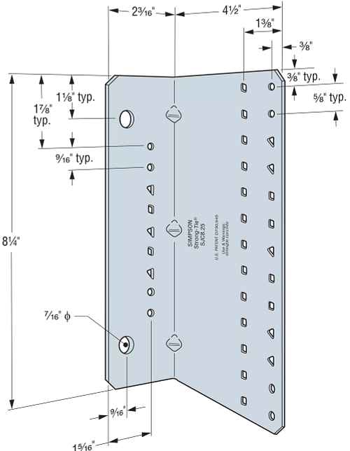 Simpson SJC8.25-R15 Steel-Joist Connectors
