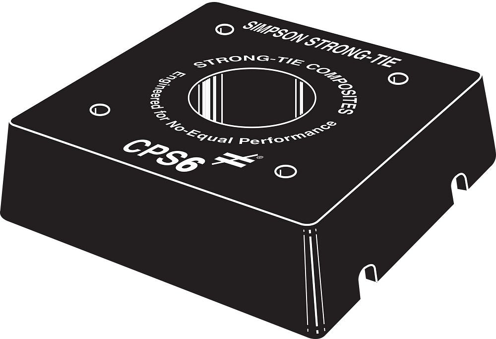 Simpson 6 x 6 Black Composite-Plastic Standoff Post Base CPS6