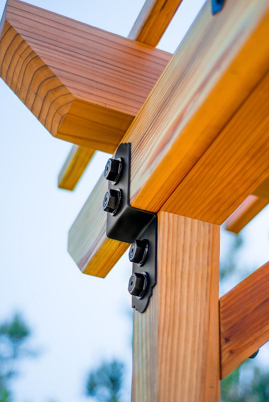 Simpson Strong-tie APDJT2R-4 Ornamental ROUGH Deck Joist Tie - Black Powder Coat
