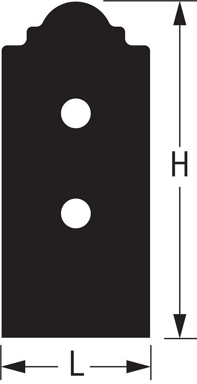 Simpson Strong-Tie APB44DSP 4x4 Decorative Post Base Side Plate - Black Powder Coated