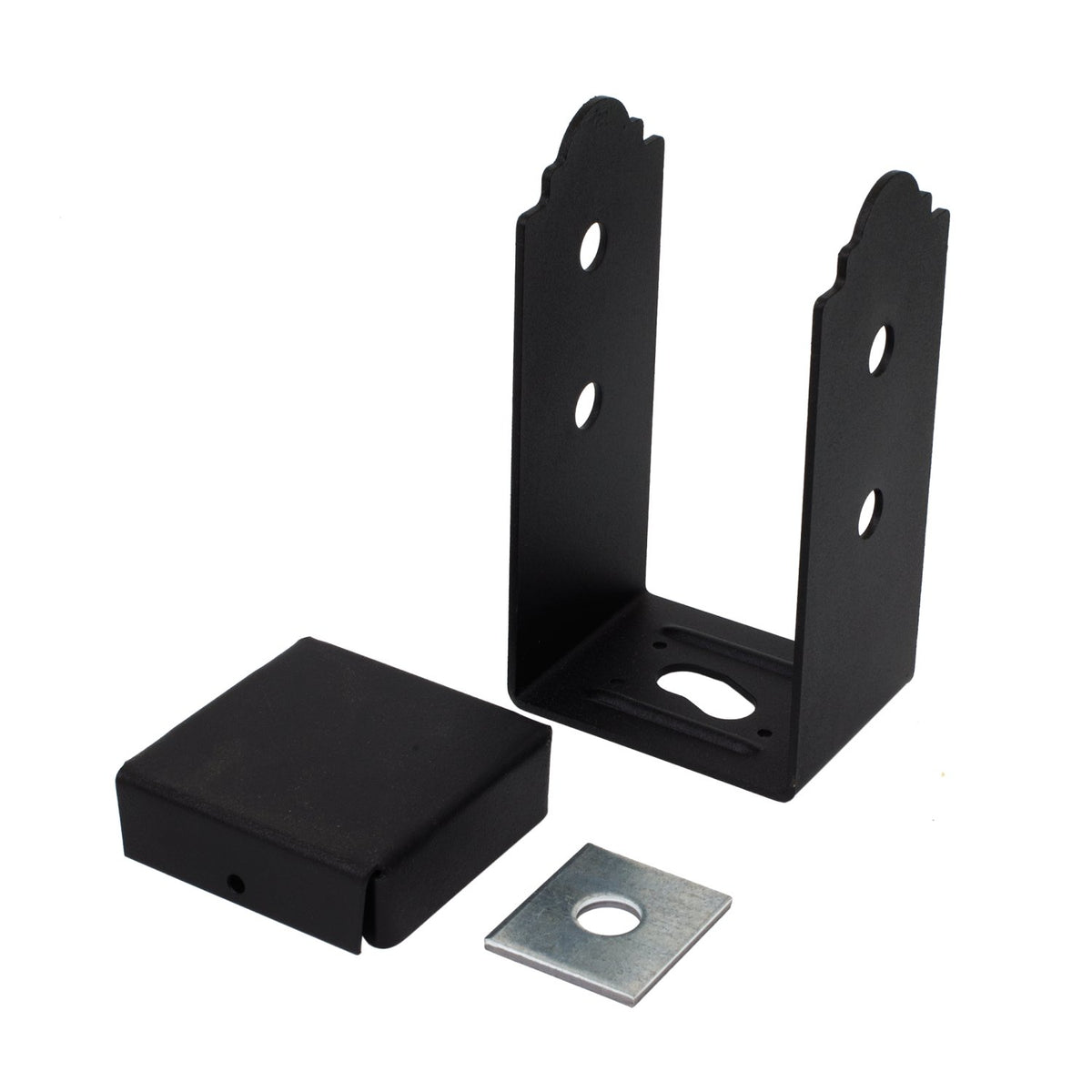 Simpson Strong-Tie Simpson Outdoor Accents APB44R x 4-inch Rough ZMAX Galvanized Steel Black Powder-Coat Post Base