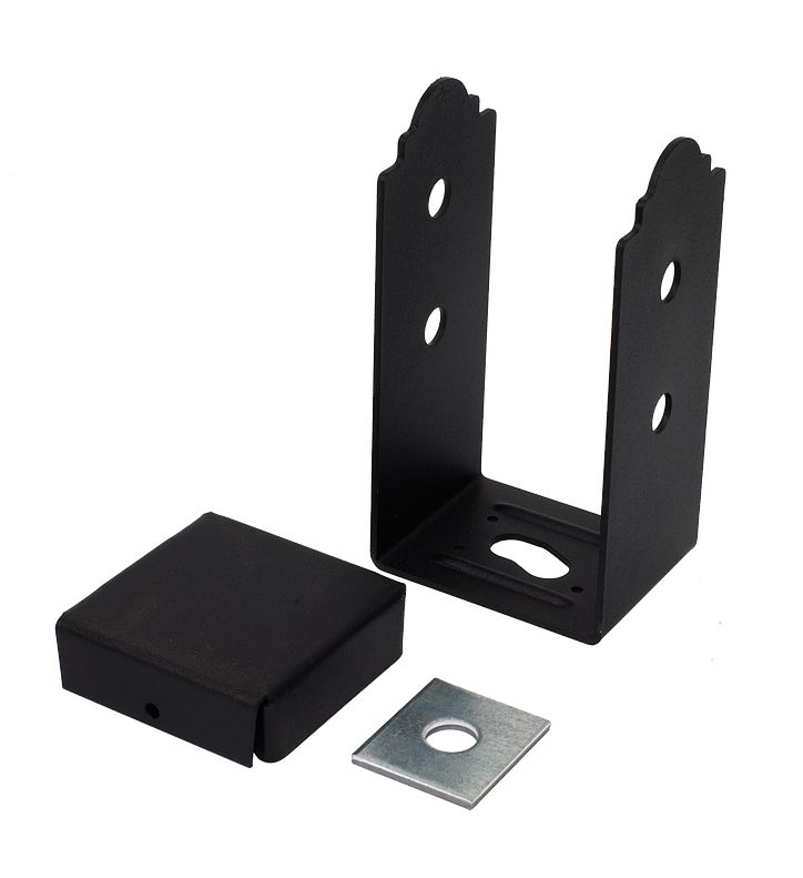 Simpson Strong-Tie Simpson Outdoor Accents APB44 4 x 4-inch ZMAX Galvanized Steel Black Powder-Coat Post Base