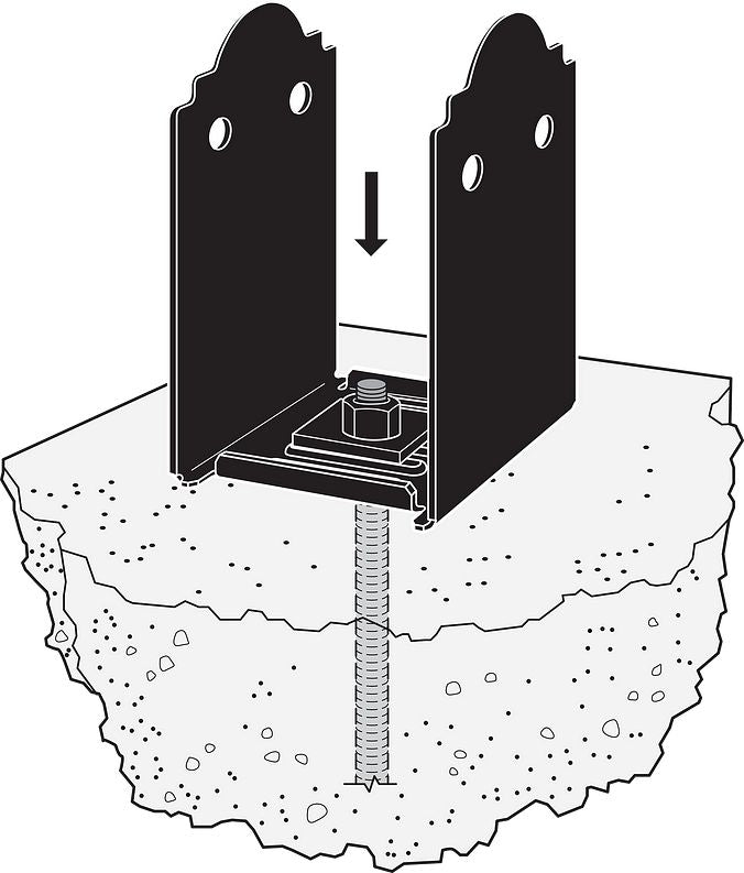 Simpson Strong-Tie APB1010 Ornamental 10x10 Post Base - Black Powder Coat