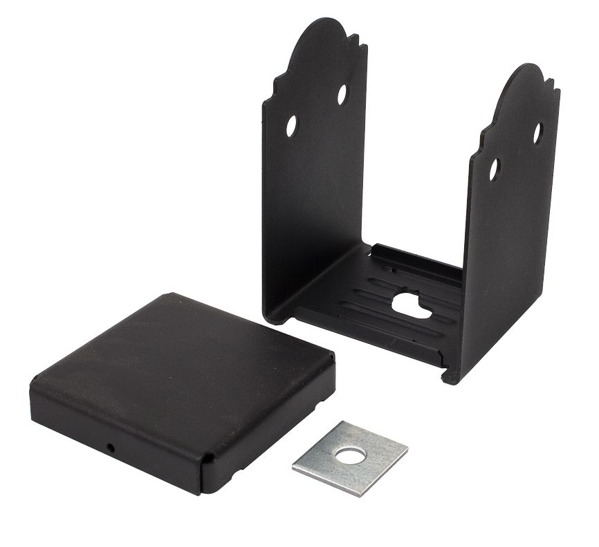 Simpson Strong-Tie APB66R Ornamental Rough Cut Post Base - Black Powder Coat