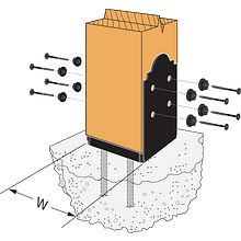 Simpson Strong-Tie APB1010R Ornamental Rough Cut 10x10 Post Base - Black Powder Coat